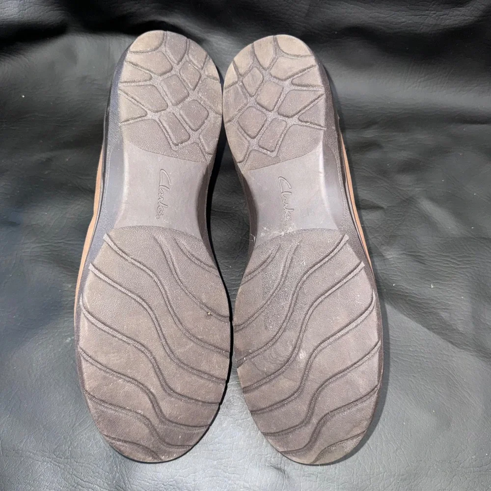 Clarks‎ Collection Tan Slip On Loafers Womens Size 12 Ultimate Comfort Flats